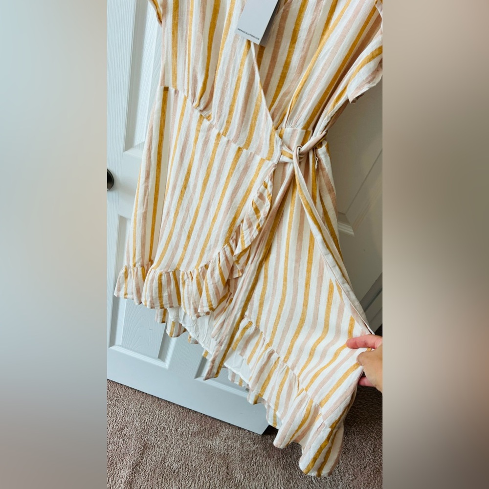 NWT Rails Linen Wrap Dress - Picture 6 of 13